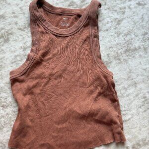 Aerie Copper Scoop Tank – Size Small | Rich Neutral Basic 🧡